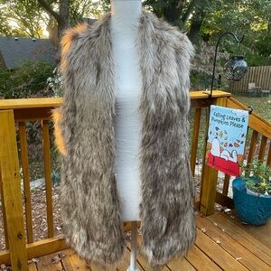 Faux Fur Vest in Shades of Brown